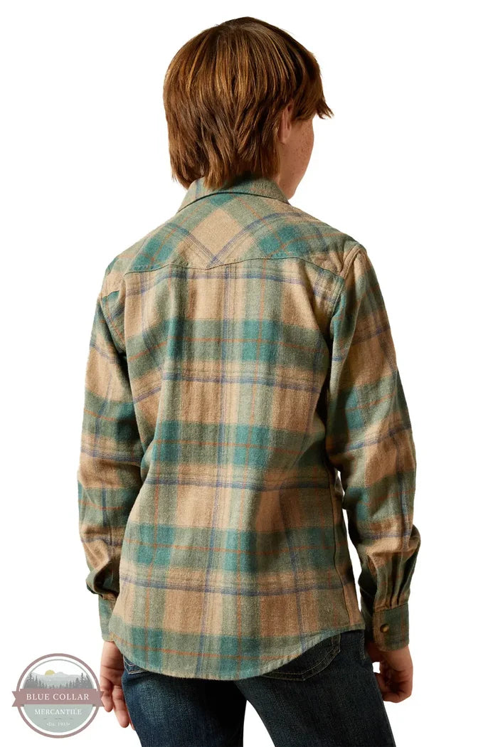 Ariat 10062468 Long Sleeve Huxlee Retro Plaid Shirt, rear