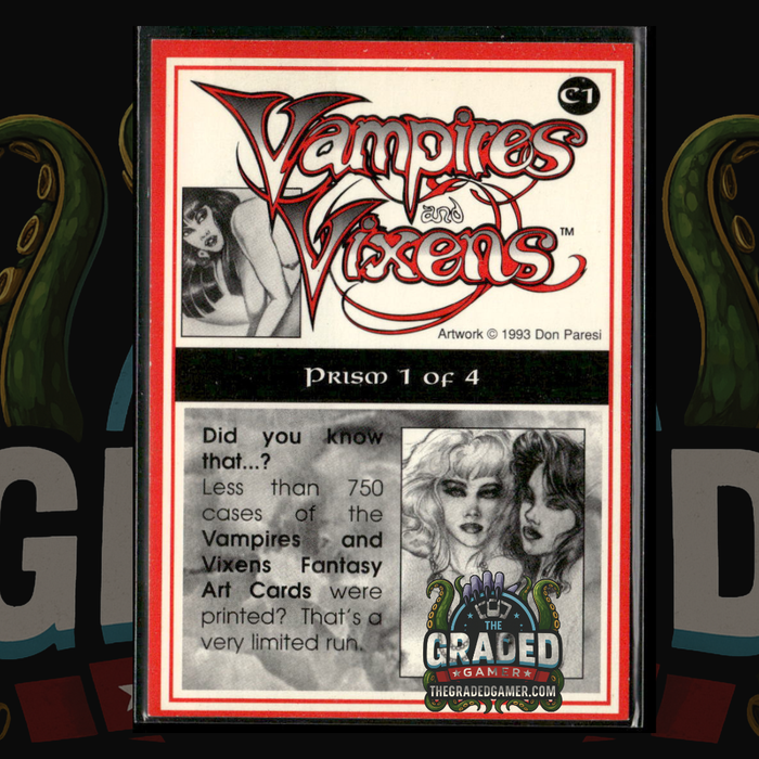 1993 Don Paresi Vampires & Vixens Chase C1 Prism 1 of 4