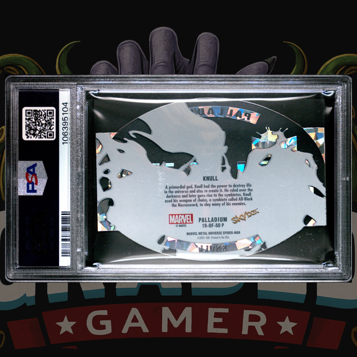2022 Skybox Marvel Metal Universe Spider-Man Palladium Card 19 Knull PSA 10
