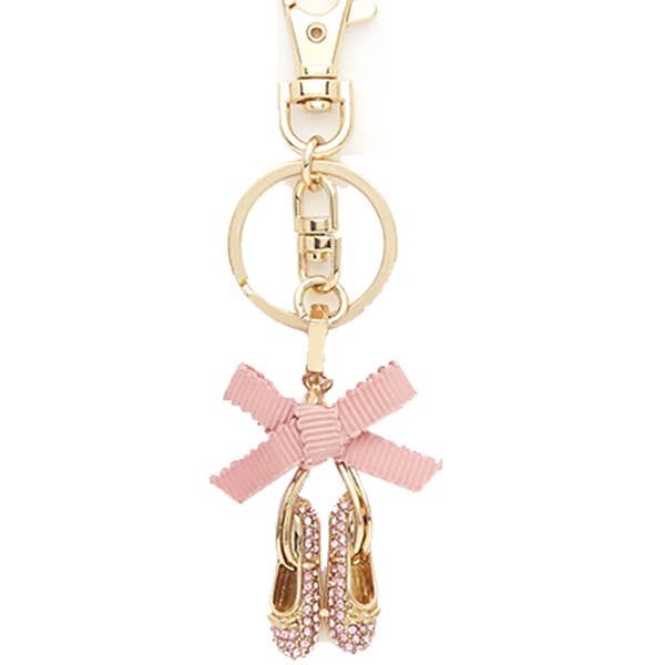 2826 Ballet Shoe Keychain w Bow