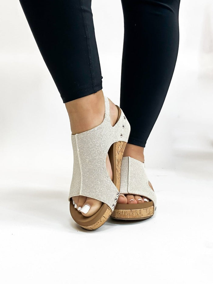 Corky's Gold Shimmer Volta II Wedges - Macoma Boutique302 Wedges & Heels