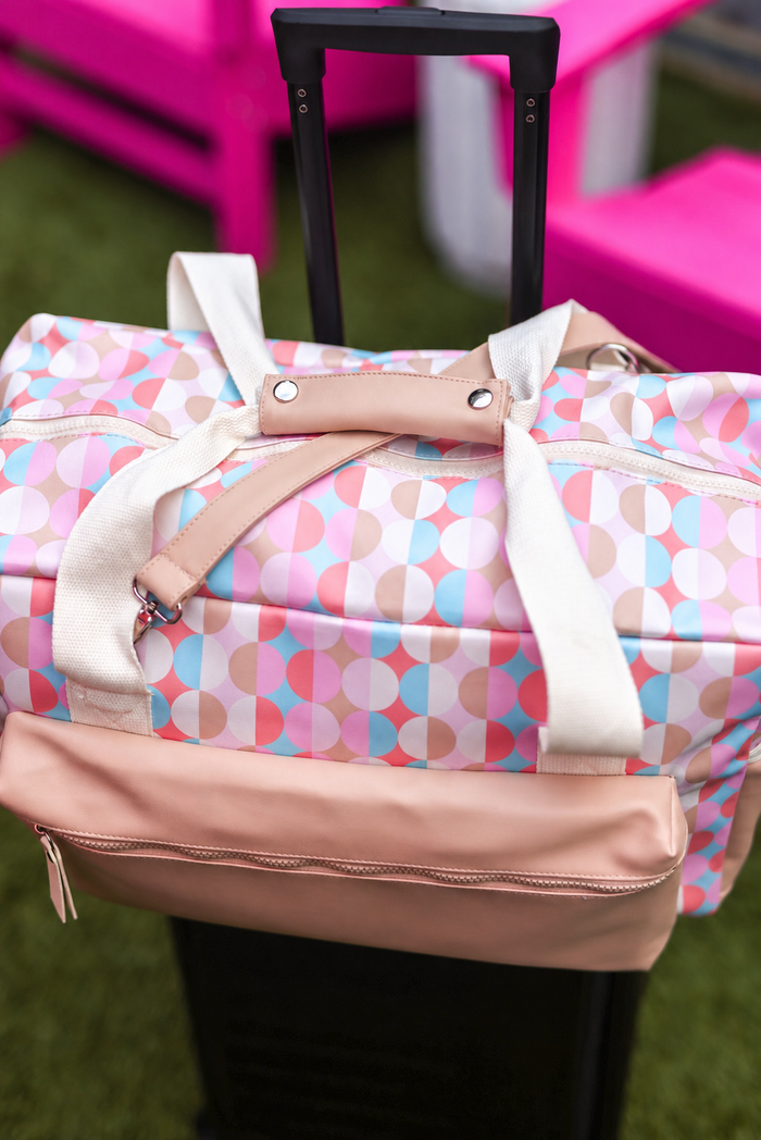 Duffle Bag - Nashville WITHOUT Customization (Pink/Tan)
