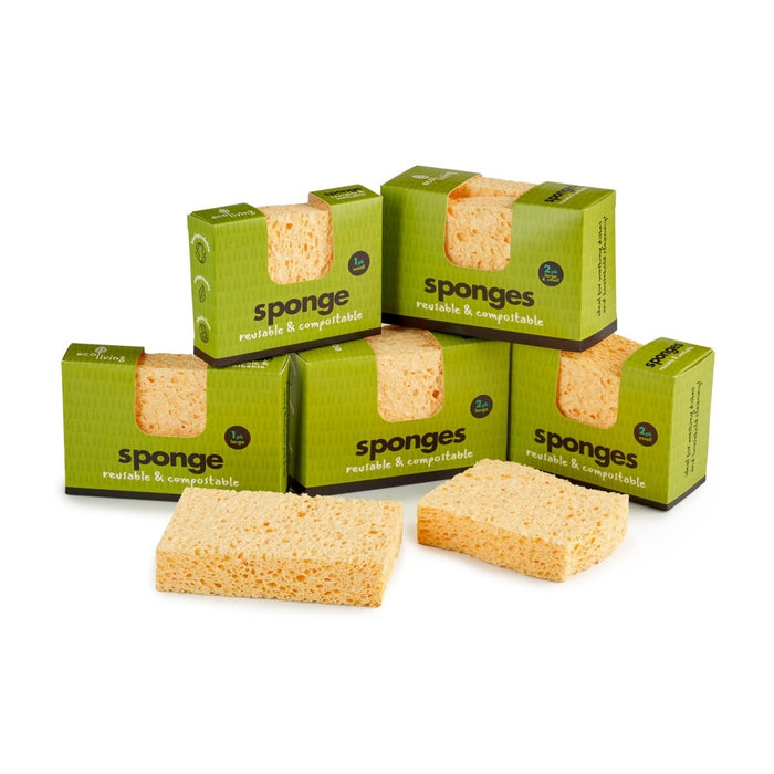 Plastic-free, natural kitchen sponges.