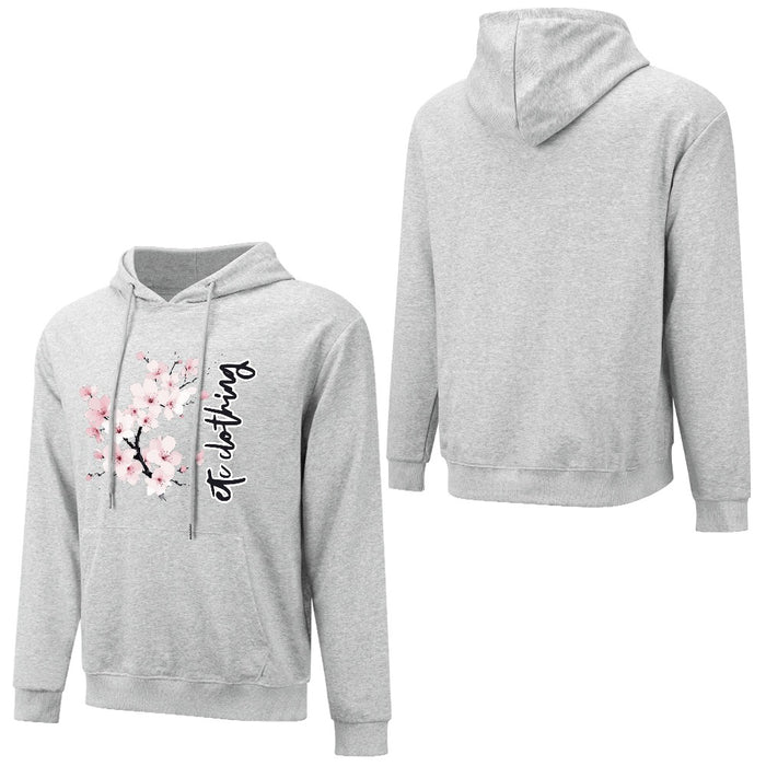 ETC Cherry Blossoms Heather Grey Hoodies