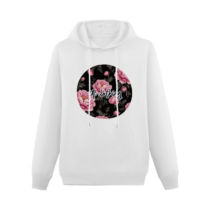 ETC Cotton Peonie Floral White Hoodie