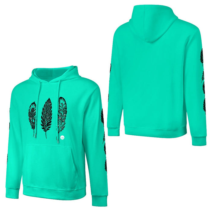 ETC Feather Silhouette Cotton Mint Hoodie
