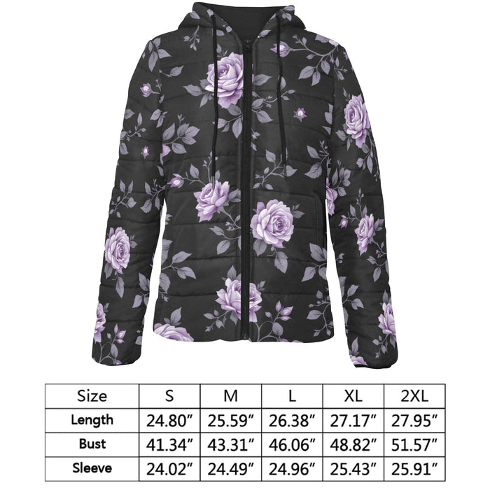 ETC Fleur Violette Hooded Puffer Jacket