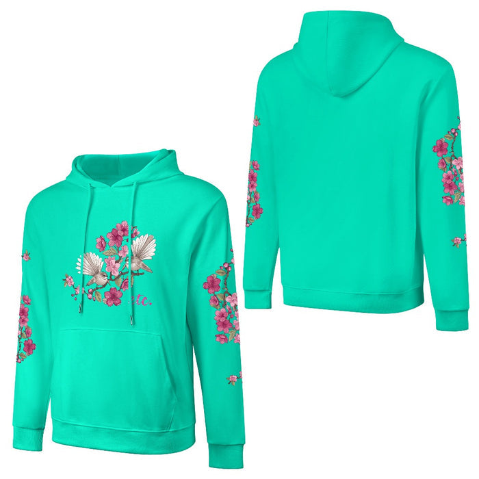 ETC Floral Fantail mint Cotton Hoodie