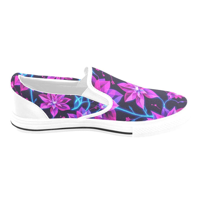 ETC Floral Neon Slip on Canvas Shoes