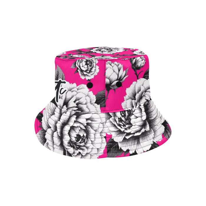 ETC Hot Pink Floral Monochrome Bucket Hat