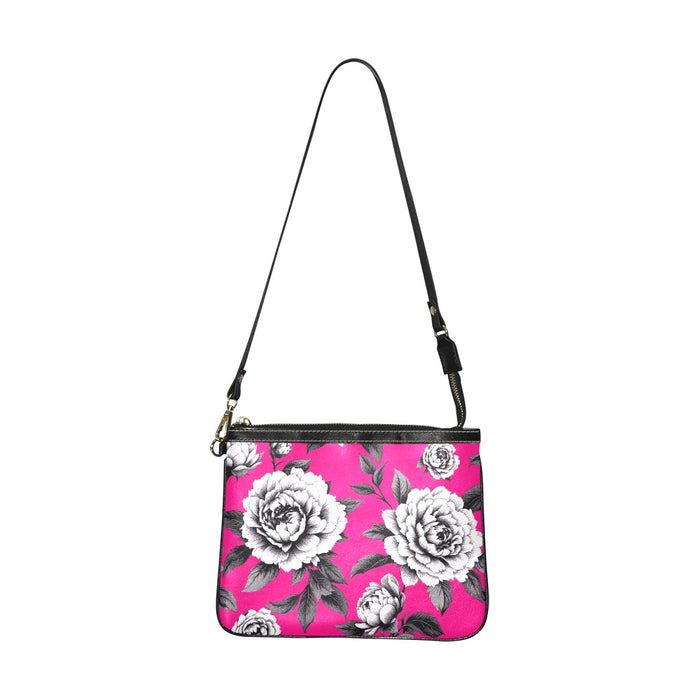 ETC Hot Pink Monochrome Floral Shoulder Bag