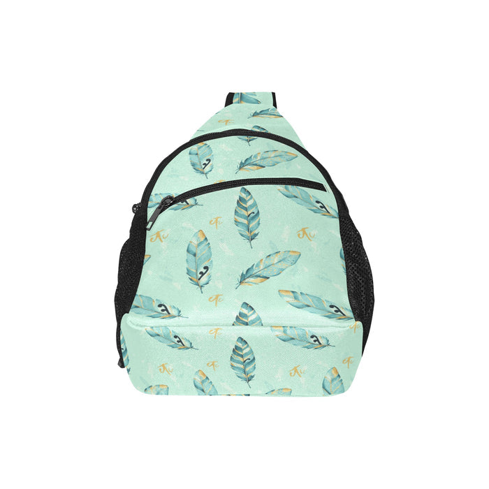 ETC Mint Feathers Cross Body Bag