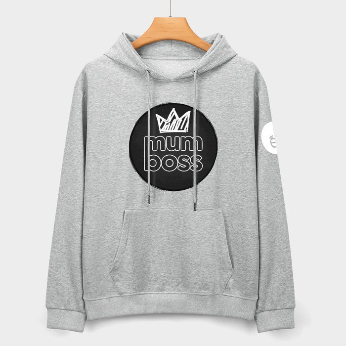 ETC Mum Boss Grey Cotton Hoodie
