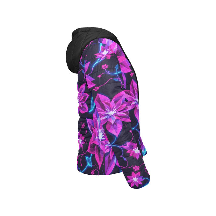 ETC Neon Floral Puffer Jacket