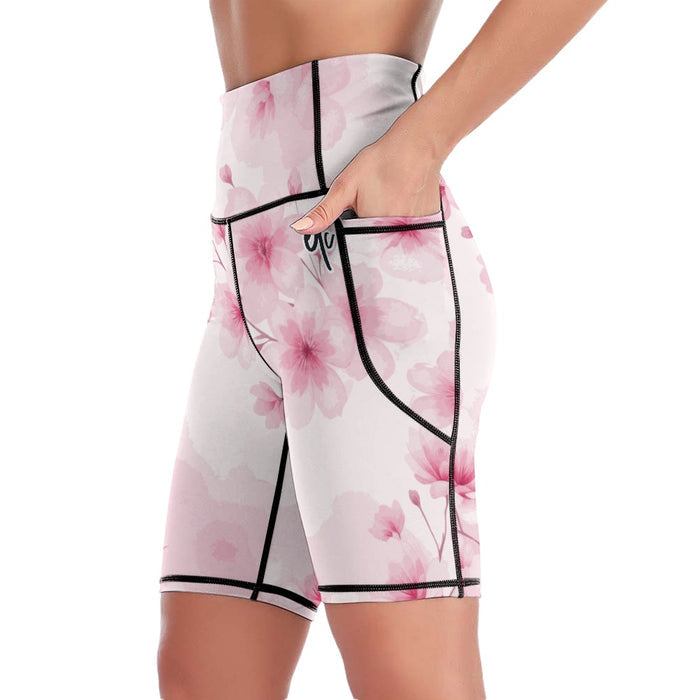 ETC Pink Floral Bloom Short Leggings