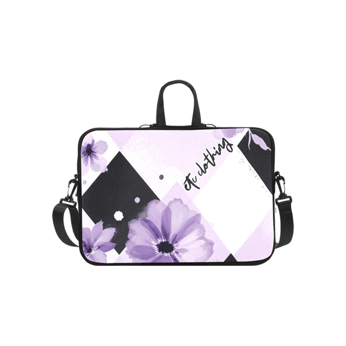 ETC Purple Floral Bloom Laptop Bag