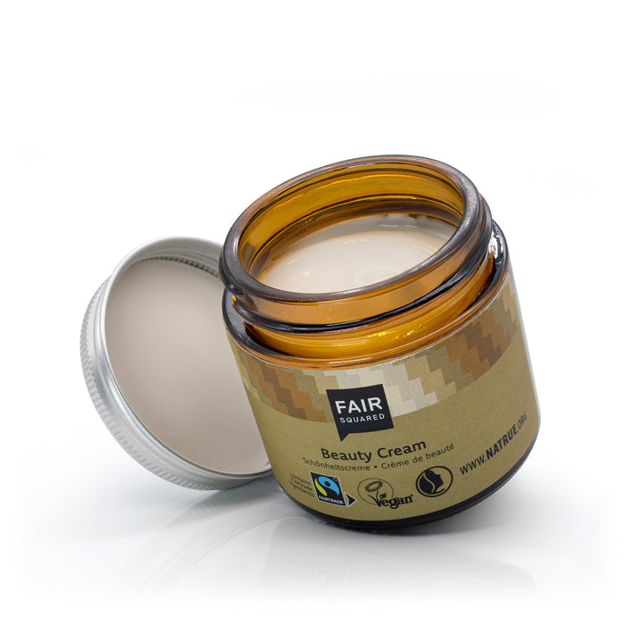 Jar of Fair Squared Beauty Cream on a white background