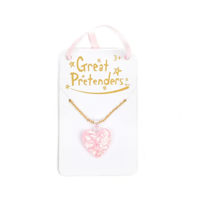 Great Pretenders Boutique Glitter Heart Necklace