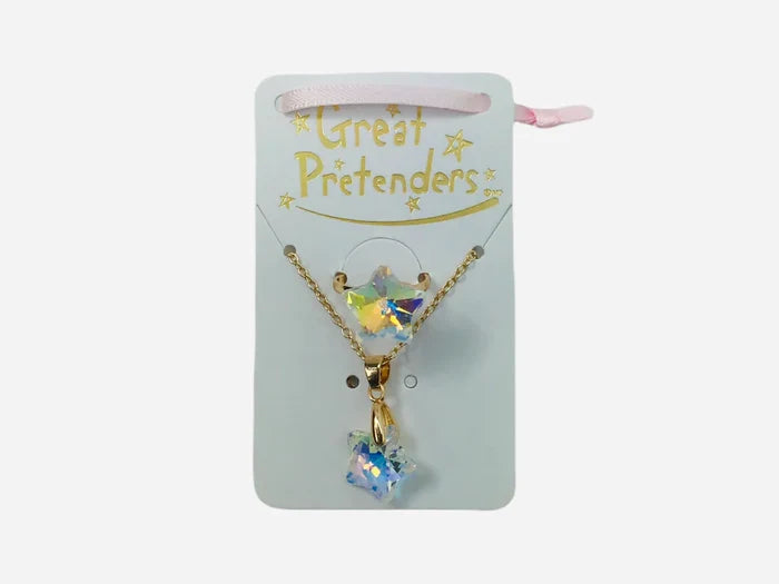 Great Pretenders Boutique Holo Star Necklace & Ring Set