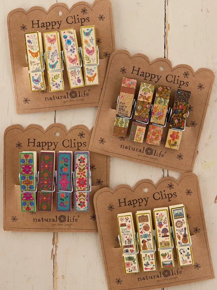 Happy Clips, Set of 4 - Be Happy Patchwork-view 3