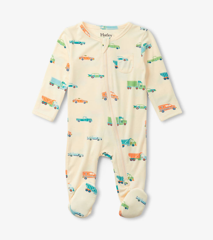 Hatley Baby Bamboo Coverall - Dinky Cars