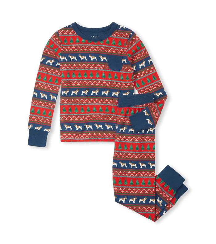 Hatley Bamboo Pajama Set - Bulldog Fair Isle