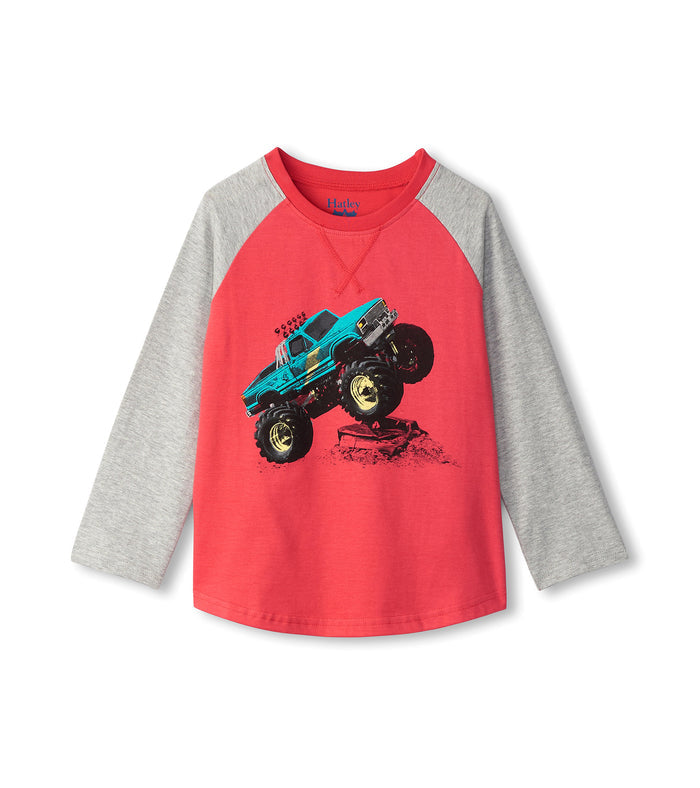 Hatley Longsleeve Raglan Tee - Monster Truck