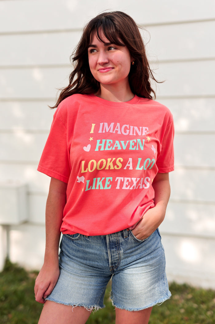 Heaven Looks Like Texas SSTee-Heather Orange