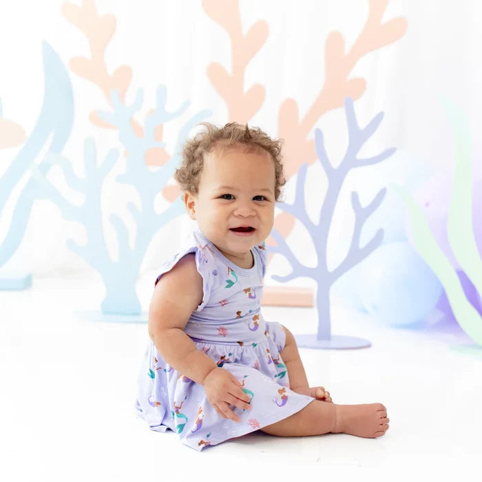 Kyte Baby Twirl Bodysuit Dress - Mermaid
