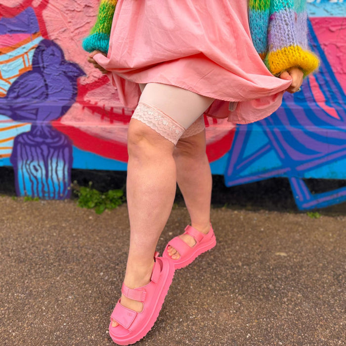 Lace Stay Cool Chub Rub Shorts - Ballet Pink