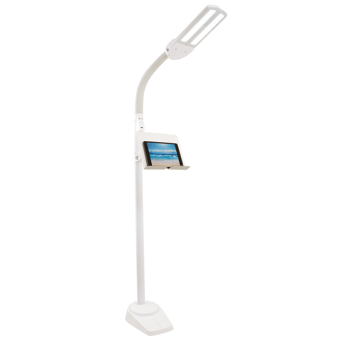 OttLite Dual Shade LED Floor Lamp with USB Charging Station