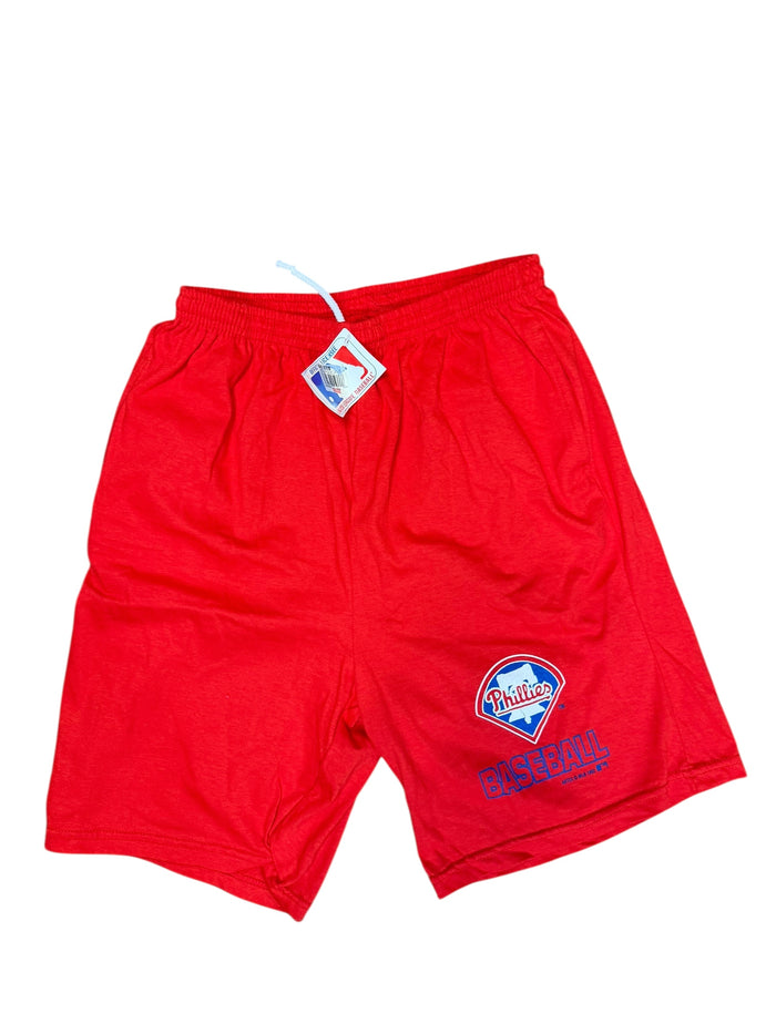 PHILADELPHIA PHILLIES VINTAGE 1990'S MLB ARTEX DRAWSTRING SHORTS ADULT LARGE