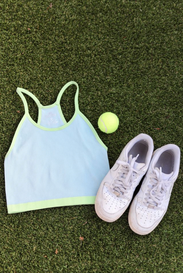 Pool Party (Sky Blue/Lime) Ribbed Bralette