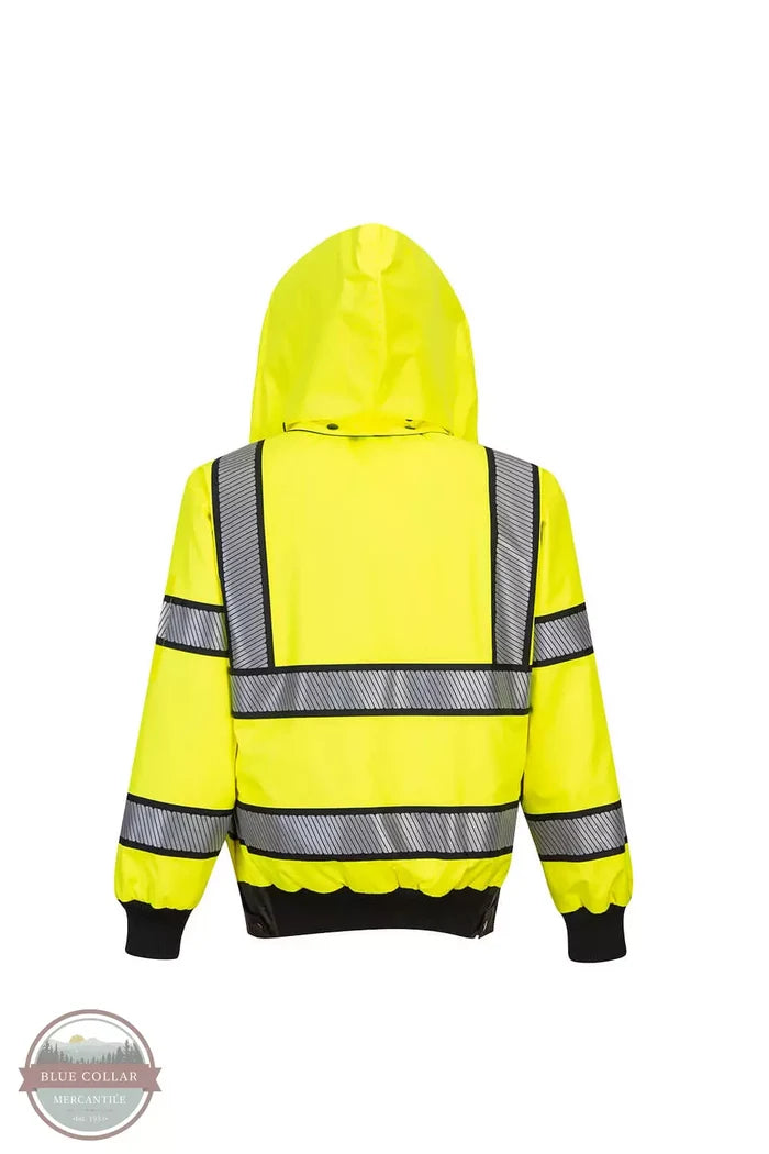Portwest LLC UH449YBR Hi-Vis Reversible Bomber Jacket Back View