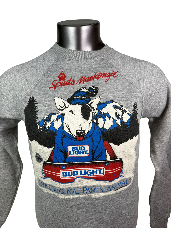 SPUDS MACKENZIE BUD LIGHT VINTAGE 1980'S CREW SWEATSHIRT ADULT MEDIUM