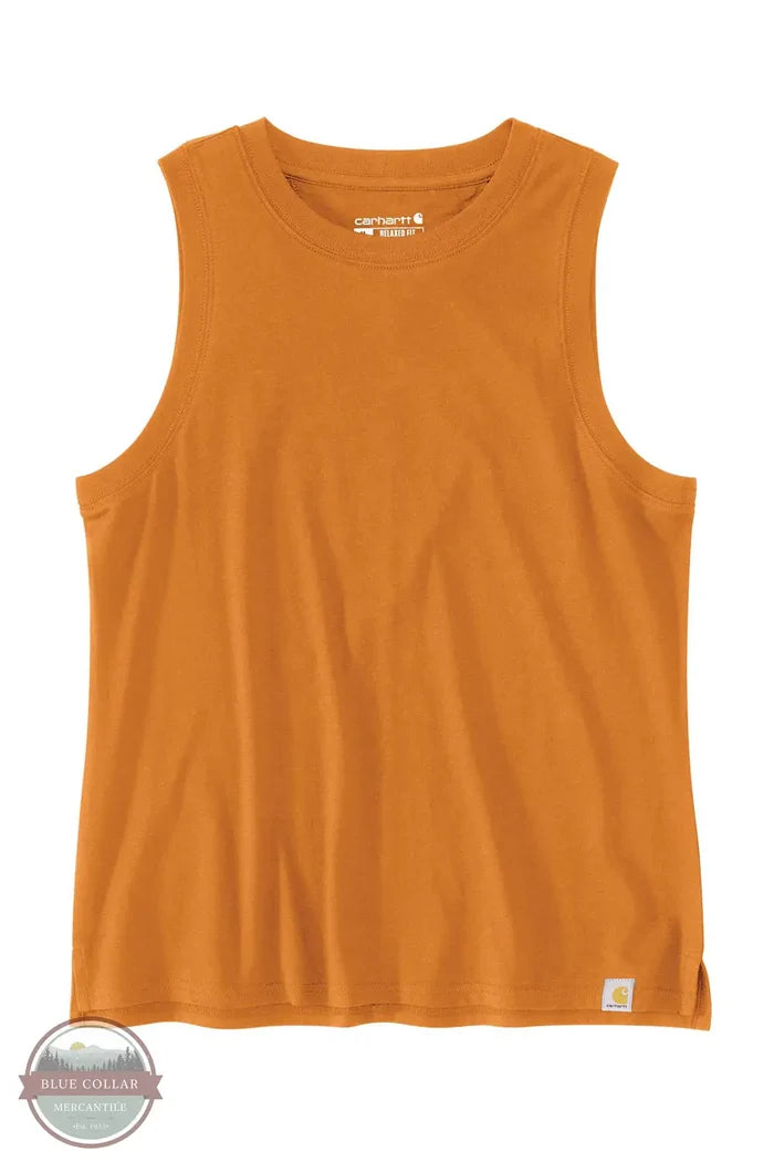 Carhartt 106176 Tencel Series Relaxed Fit Tank in orange, front
