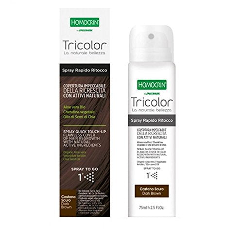 Tricolor Instant hair root concealer - Black/Brown/Light Brown - 75ml - available from Tulipa Hair & Beauty