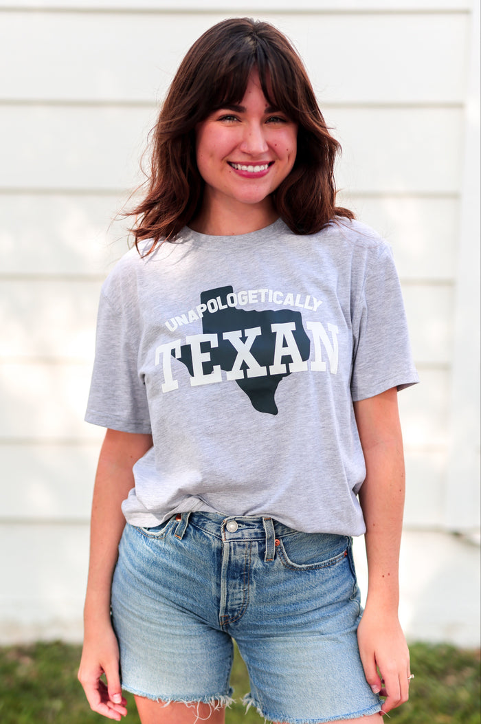 Unapologetically Texan SS Tee - Sport Grey