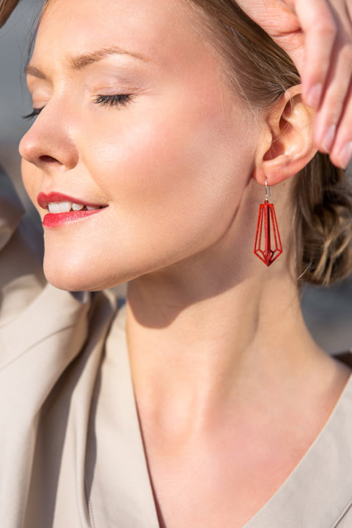 Valona Crystal 3D Red Earrings