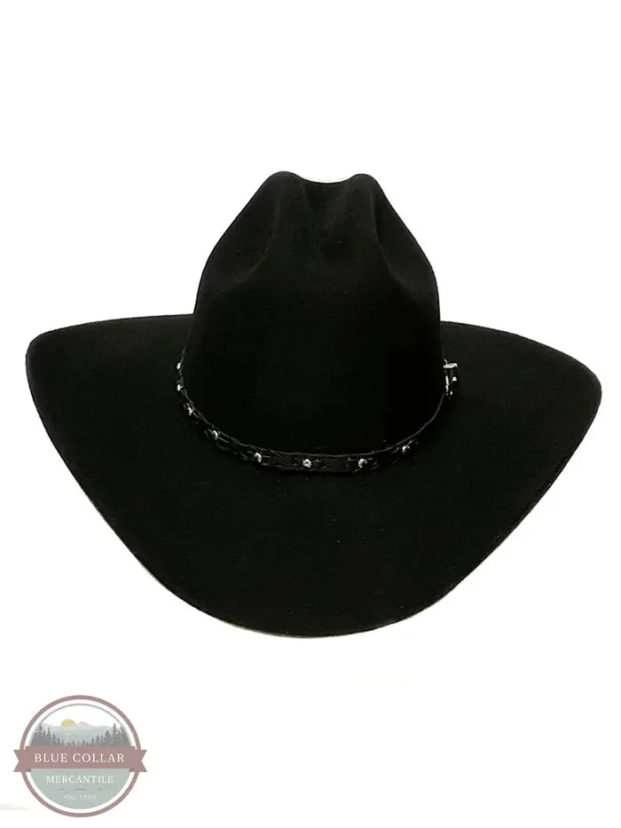 Bullhide 0397BL Pistol Pete 6X Felt Western Hat, Black front view