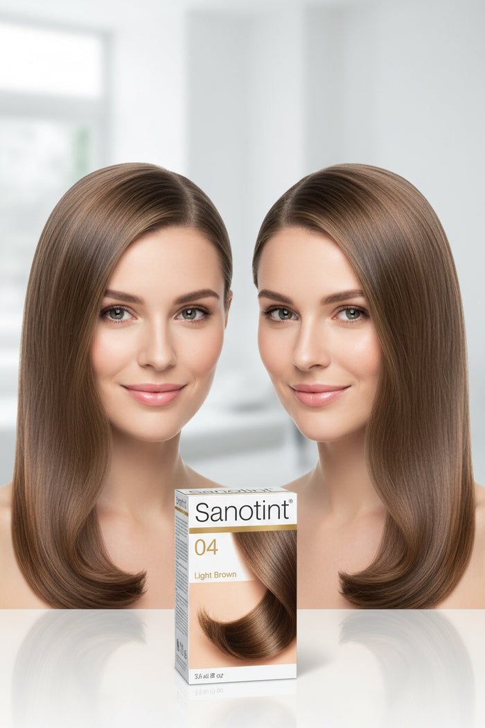 Sanotint Light Brown hair dye without ammonia. Buy from Leicester LE5 5LD