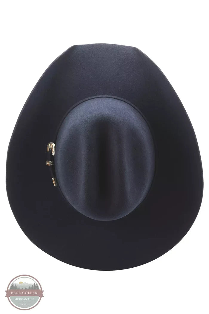 Bullhide Hats 0550NV Navy Kingman 4X Wool Hat Top View