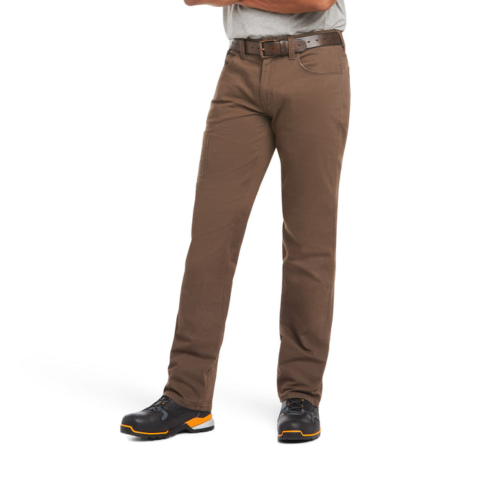 Ariat 10034622 Rebar M4 Low Rise DuraStretch Made Tough Stackable Straight Leg Pant, Brown