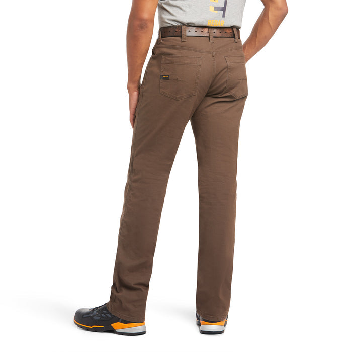 Ariat 10034622 Rebar M4 Low Rise DuraStretch Made Tough Stackable Straight Leg Pant, Brown