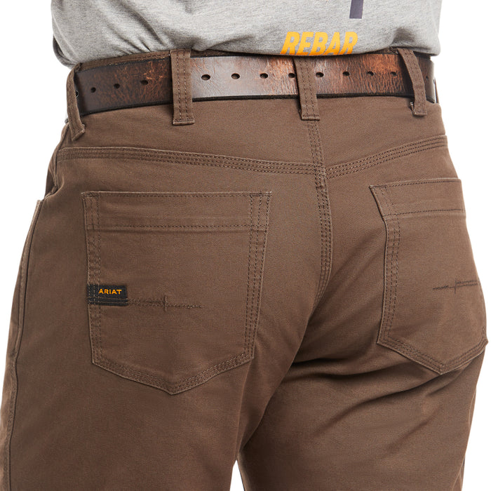 Ariat 10034622 Rebar M4 Low Rise DuraStretch Made Tough Stackable Straight Leg Pant, Brown