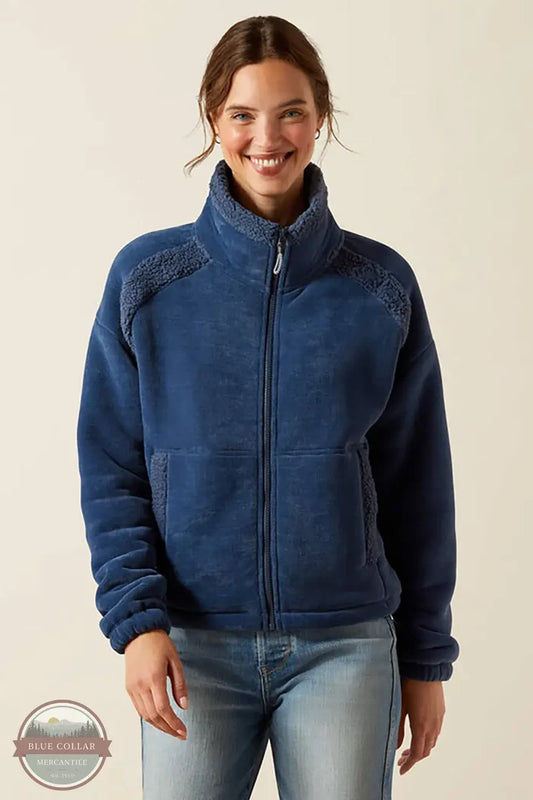 Ariat 10062276 Lafayette Full Zip Sweatshirt in Blue, front