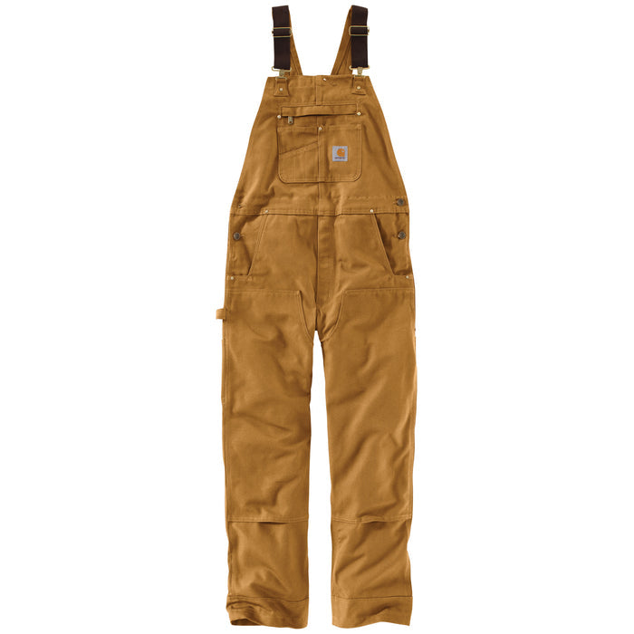Carhartt 102776-211&nbsp;Relaxed Fit Duck Bib Overall in Carhartt Brown front view