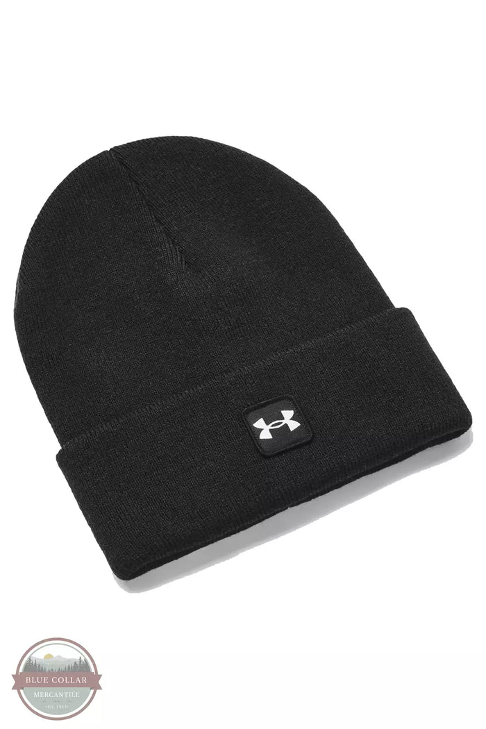 Under Armour 1373155 Halftime Cuff Beanie Black Front View