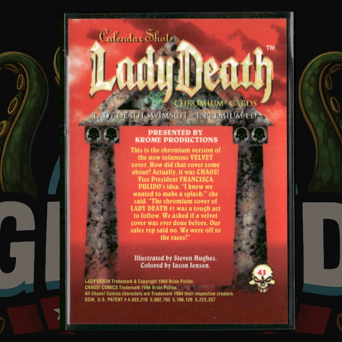 1994 Lady Death Series I Card 41 Lady Death Swimsuit 1 Premium Edition Factory Holochrome