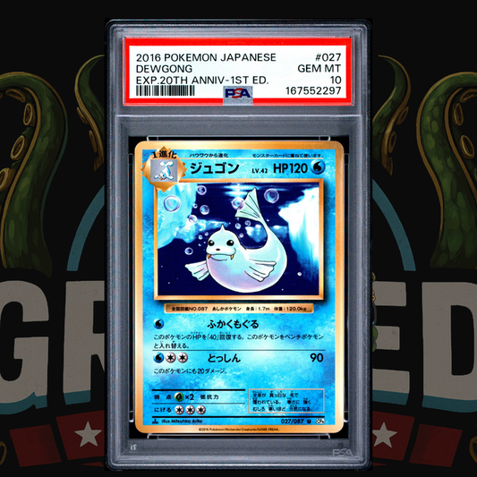2016 Pokémon Japanese 20th Anniversary 1st Ed Card 027 Dewgong PSA 10